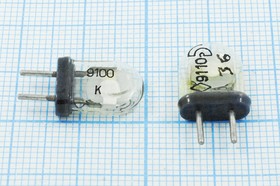 Резонатор кварцевый 9.1МГц в стеклянном корпусе с жёсткими выводами КА; 9100 \КА\\\\\1Г