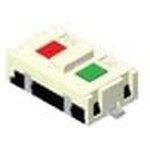 TML-3WGG-V-T/R, Green-yellow,Green-yellow NO SMDSplicing 50mA 6.8mm 100M- 50000 12V 160gf -20-~+70- 2.5mm White Rectangle button Brick noggi