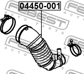 Фото 1/3 04450-001, Патрубок фильтра воздушного