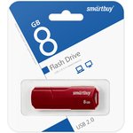 USB 2.0 накопитель SmartBuy 8GB CLUE Burgundy (SB8GBCLU-BG)