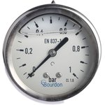 Analogue Pressure Gauge Back Entry, MIT3F22B15, UKAS, 0bar min.