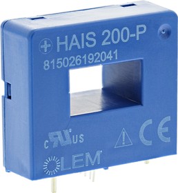 Фото 1/2 HAIS 200-P, HAIS Series Current Transformer, 600A Input, 600:1, 15 x 8mm Bore, 5 V