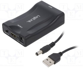 CV0160, Адаптер; HDMI 1.3; гнездо HDMI,SCART гнездо; черный