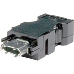 3E306-3200-008, Hood for Cable Socket IEEE1394, Black