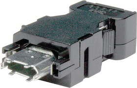 Фото 1/2 3E306-3200-008, Hood for Cable Socket IEEE1394, Black