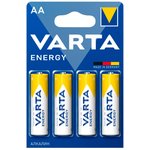 AA Батарейка VARTA Energy LR6 BL4 Alkaline, 4 шт.