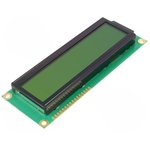 RC1602E-YHW-ESX, Дисплей: LCD, алфавитно-цифровой, STN Positive, 16x2, LED, PIN: 16