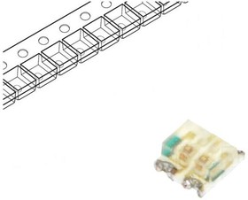 Фото 1/2 SML-LX0606YGC-TR, LED; SMD; 0606; yellow/green; 1.5x1.6x0.7mm; 150°; 2.1?2.2V; 20mA