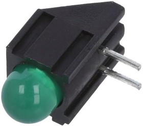 Фото 1/2 L-73HB/1GDA, LED; in housing; green; 5mm; No.of diodes: 1; 20mA; 60°; 2.2?2.5V