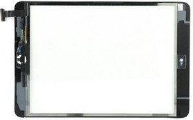 Сенсорное стекло (тачскрин) для iPad Mini/Mini 2 Retina с кнопкой Home без контроллера черный