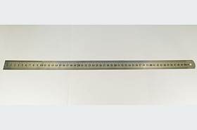 Линейка, 500/19/0.6 мм, металл, с двусторонней шкалой