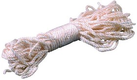 Фото 1/2 Рыболовная веревка крученая, 3 пряди, капрон, D6 мм, 20 м 5 2470 0