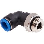 QSL-G1/2-12, QS Series Elbow Threaded Adaptor, G 1/2 Male to Push In 12 mm ...