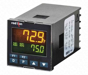 PXU11AB0, PXU Panel Mount PID Temperature Controller, 48 x 48mm 2 Input, 1 Output Relay, 24 V dc Supply Voltage PID
