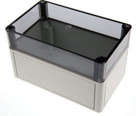 Фото 1/3 11150601, TK PS Series Grey Polystyrene Enclosure, IP66, Transparent Lid, 180 x 110 x 111mm