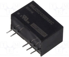MGJ2D242005BSC, Converter: DC/DC; 2W; Uin: 24V; Uout: 20VDC; Uout2: -5VDC; Iout: 80mA