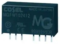 MGFW102415, Isolated DC/DC Converters - Through Hole 10.2W 9-36Vin +/-15V or 30Vout 0.34A SIP8