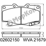 02602150, Колодки тормозные дисковые к-т с мех. индикатором износа Toyota