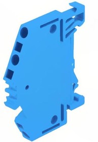 Фото 1/3 280-651, 3-пров. проходная клемма, 0,08 - 2,5 мм2, Ex i, угловая, синяя