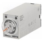 H3YN-4 DC24, Реле времени, 0,1с-10м, 4PDT, 250VAC/3A, 24ВDC, панелька, -10-50°C