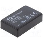 JTD2024S12, Isolated DC/DC Converters - Through Hole DC-DC, 20W, 4:1 Input
