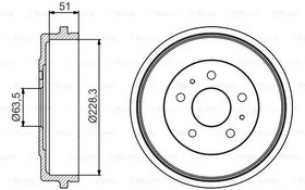 0986477219, Барабан торм., FORD FOCUS II 1.4 11.04-