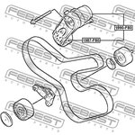 1987-F80, 1987-F80_ролик натяжной ремня ГРМ!\ BMW F20/F21/F22/F23/F30/ ...