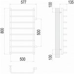 Полотенцесушитель Стандарт П8 500x800 бп500 4670078530387