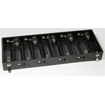 12BH309-GR, Cylindrical Battery Contacts, Clips, Holders & Springs 10XAA TABS BLK