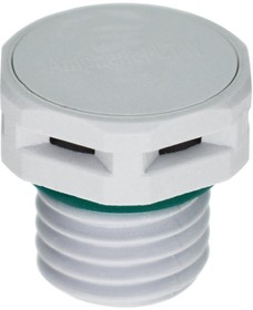 VENT-PS1YGY-O8002, Connector Accessories Locking Vent Plug Straight Glass Filled Nylon Gray