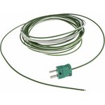 Type K Exposed Junction Thermocouple 5m Length, 1/0.376mm Diameter → +250°C