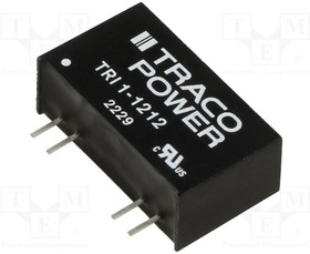 Фото 1/2 TRI 1-1212, Converter: DC/DC; 1W; Uin: 10.8?13.2V; Uout: 12VDC; Iout: 84mA; SIP8