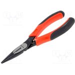 2430 G-160 IP, 2430G Long Nose Pliers, 160 mm Overall, Straight Tip, 51mm Jaw