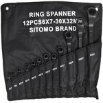 Набор ключей накидн.двуст. 12шт. (6-32) SIT