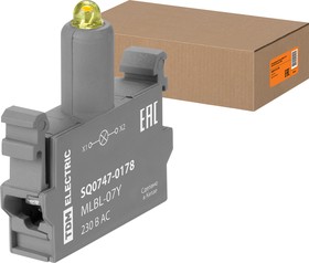 Фото 1/5 SQ0747-0178, Светодиодный блок MLBL-07Y 230 В AC желтый TDM Electric