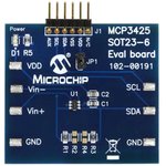 MCP3425EV, Data Conversion IC Development Tools MCP3425 ADC SOT23-6 Eval Board