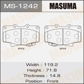 MS-1242, MS-1242_колодки дисковые передние!\ Toyota Land Cruiser 4.0/4.5/4.2D/TD 90-97