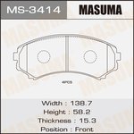MS-3414, Колодки тормозные MITSUBISHI PAJERO 97-