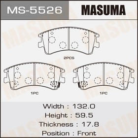 MS-5526, Колодки тормозные дисковые