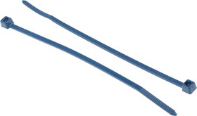 Фото 1/4 111-01225 MCT18R-PA66MP-BU, Cable Tie, Standard, 100mm x 2.5 mm, Blue Polyamide 6.6 (PA66), Pk-100