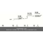 1298, Muffler middle part MAZDA: 626 III 87-92, 626 III Hatchback 87-92 ...