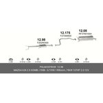 1298, Muffler middle part MAZDA: 626 III 87-92, 626 III Hatchback 87-92 ...