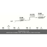 1298, Muffler middle part MAZDA: 626 III 87-92, 626 III Hatchback 87-92 ...