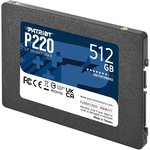 Твердотельный накопитель Patriot P220 512GB SATA3 2,5" , 550/500, 512GB, 3D