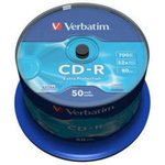 43351, Диск CD-R Verbatim 700 Mb, 52x, Cake Box (50), DL (50/200)