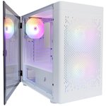 1STPLAYER DK D3-B White / mATX / 1x120mm & 2x140mm LED fans inc ...