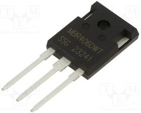 MBR4060WT, Diode: Schottky rectifying; THT; 60V; 40A; TO247AD; tube; Ir: 1mA