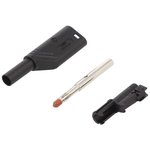 4 mm plug, screw connection, 0.5-1.5 mm², CAT II, black, 934099100