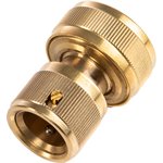 62-0310-F, Коннектор для шланга латунный, быстросъемный, 3/4", с аквастопом Профи