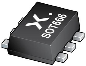 Фото 1/2 BSS84AKV,115, Двойной МОП-транзистор, P Канал, 50 В, 170 мА, 4.5 Ом, SOT-666, Surface Mount